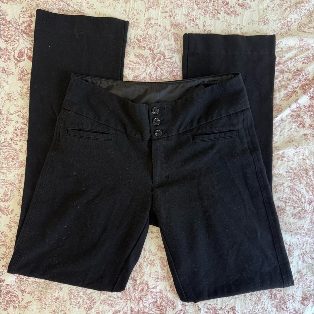 Black Wide Waistband Dress Pants